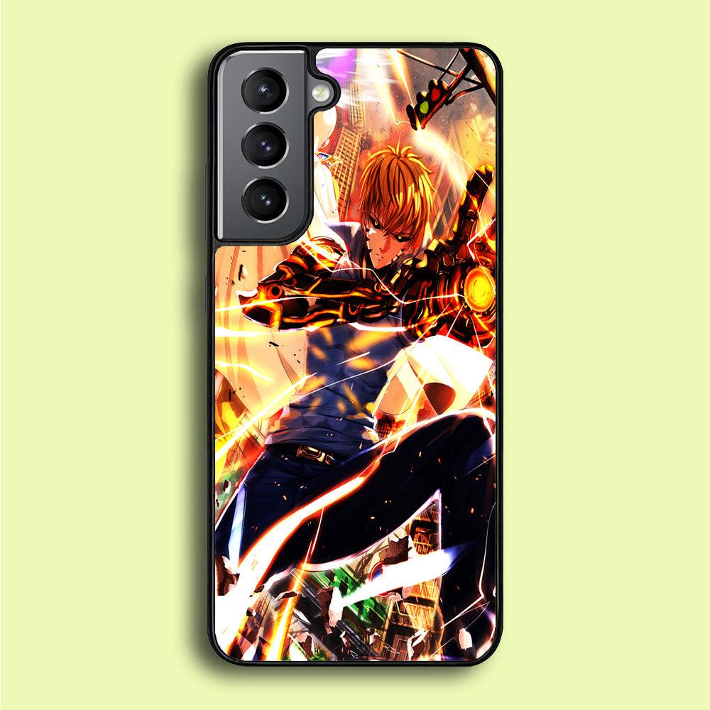 One Punch Man Genos Saitama Samsung Galaxy A16 Case-Rubber / White (2D Case)-Xtracase