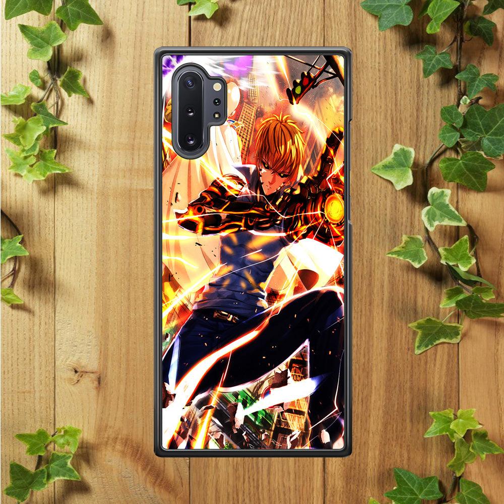 One Punch Man Genos Saitama Samsung Galaxy Note 10 Plus Case-Rubber / Black (2D Case)-Xtracase