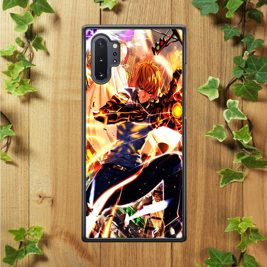 One Punch Man Genos Saitama Samsung Galaxy Note 10 Plus Case-Rubber / Black (2D Case)-Xtracase