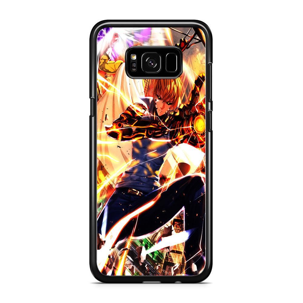 One Punch Man Genos Saitama Samsung Galaxy S8 Case-Rubber / Black (2D Case)-Xtracase