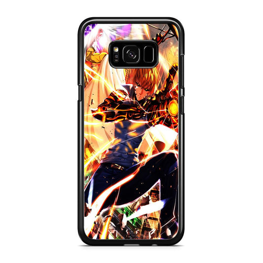 One Punch Man Genos Saitama Samsung Galaxy S8 Case-Rubber / Black (2D Case)-Xtracase
