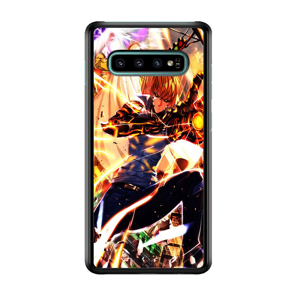 One Punch Man Genos Saitama Samsung Galaxy S10 Plus Case-Rubber / Black (2D Case)-Xtracase