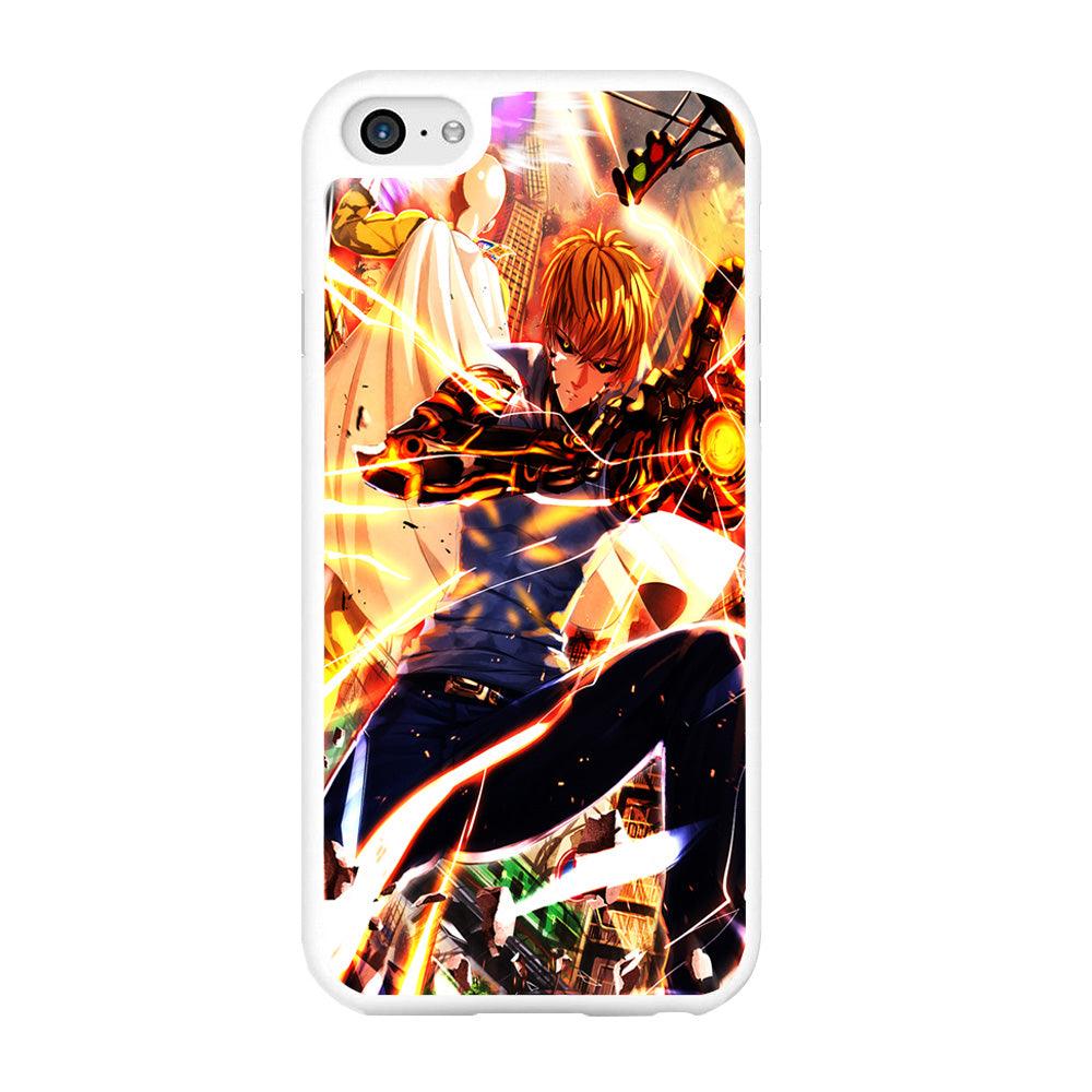 One Punch Man Genos Saitama iPhone 6 | 6s Case-Rubber / White (2D Case)-Xtracase