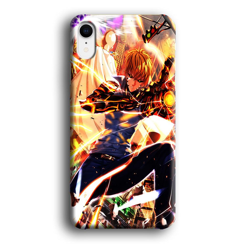 One Punch Man Genos Saitama iPhone XR Case-Plastic / Full Wrap (3D Case)-Xtracase