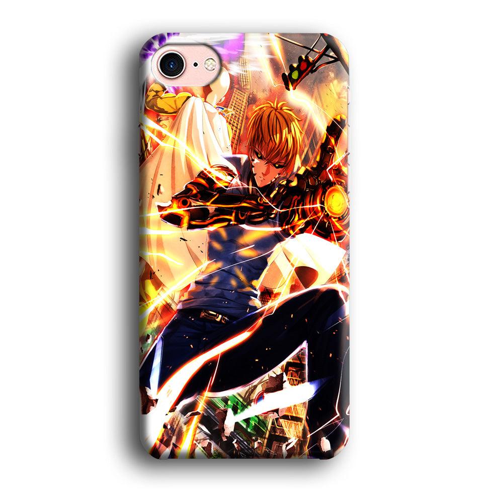 One Punch Man Genos Saitama iPhone 8 Case-Plastic / Full Wrap (3D Case)-Xtracase