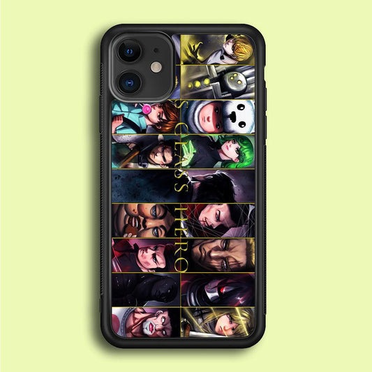 One Punch Man S-Class Hero iPhone 12 Case-Rubber / Black (2D Case)-Xtracase