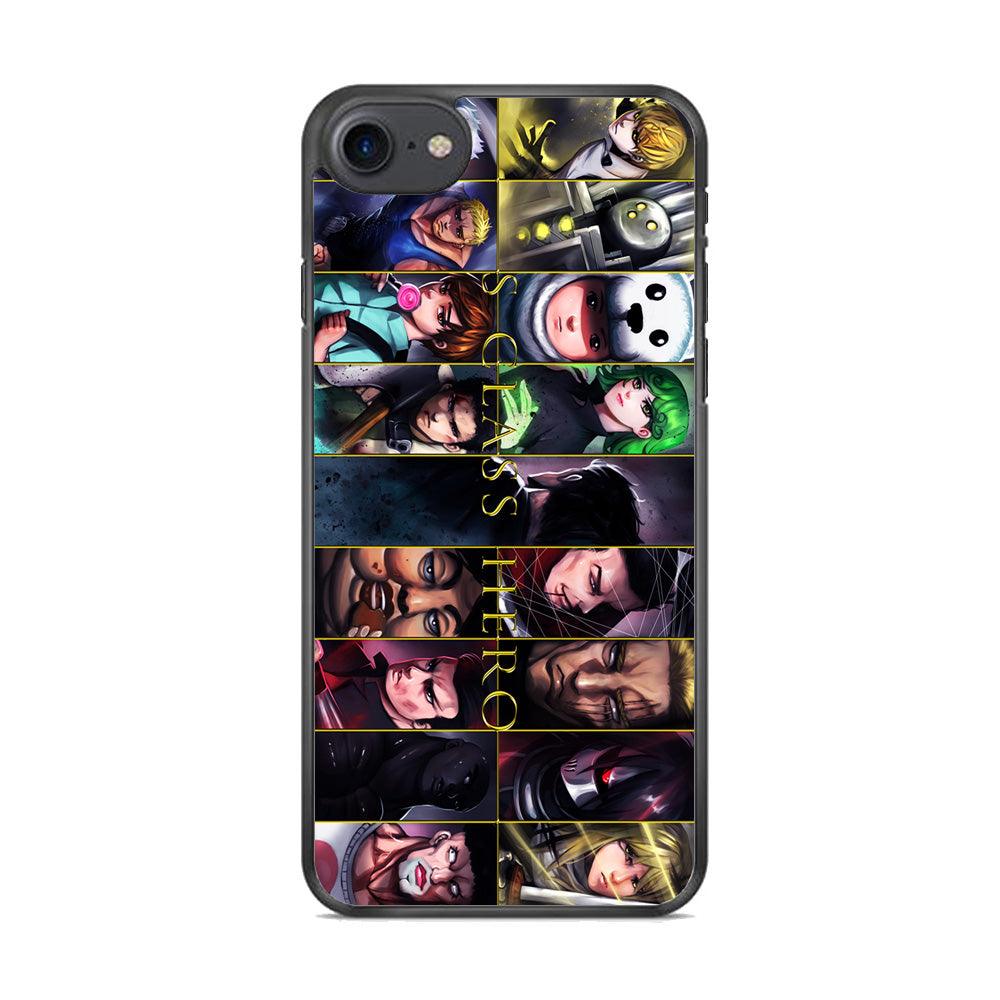 One Punch Man S-Class Hero iPhone 7 Case-Rubber / Black (2D Case)-Xtracase