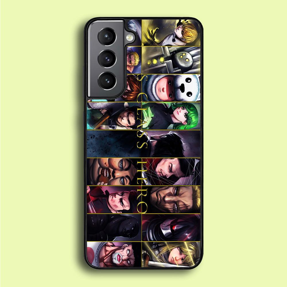 One Punch Man S-Class Hero Samsung Galaxy S21 Plus Case-Rubber / Black (2D Case)-Xtracase