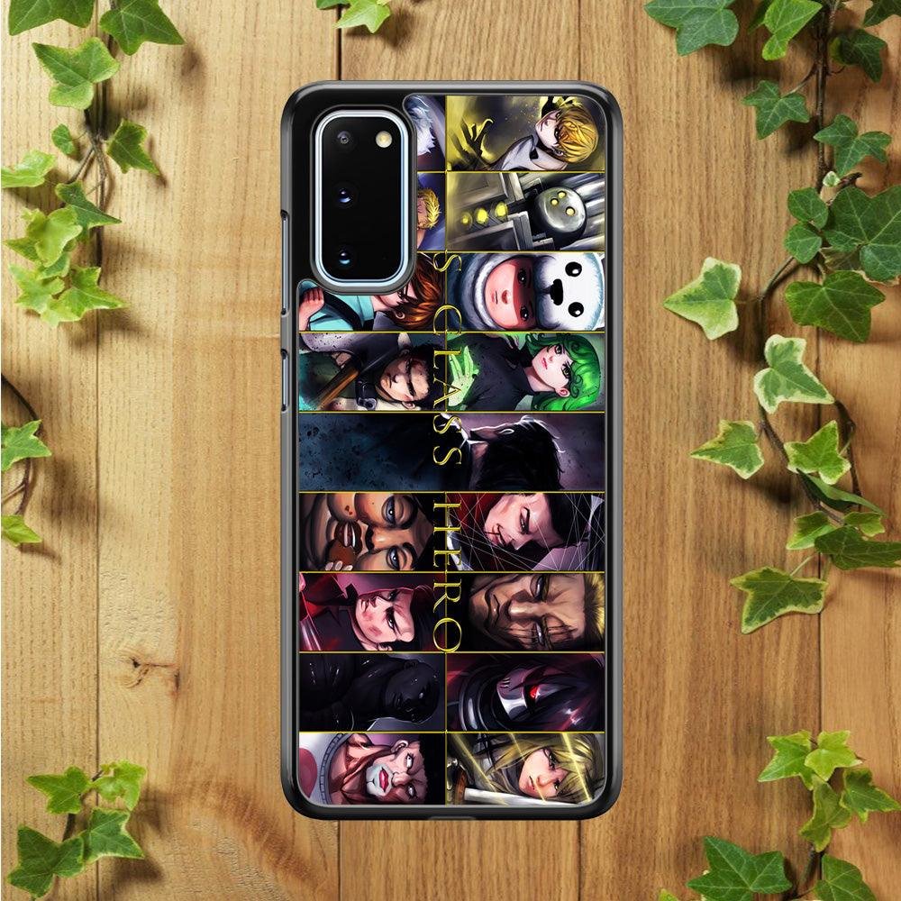 One Punch Man S-Class Hero Samsung Galaxy S20 Case-Rubber / White (2D Case)-Xtracase