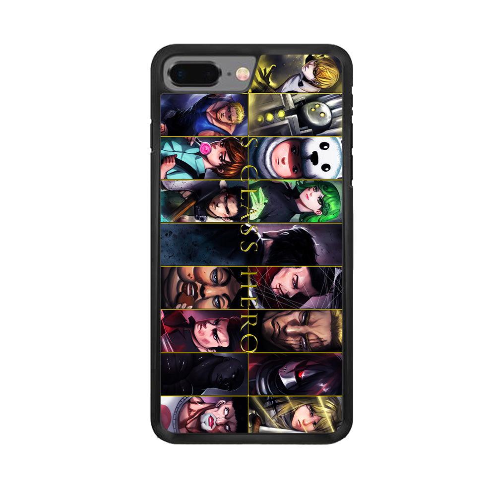 One Punch Man S-Class Hero iPhone 8 Plus Case-Rubber / Black (2D Case)-Xtracase
