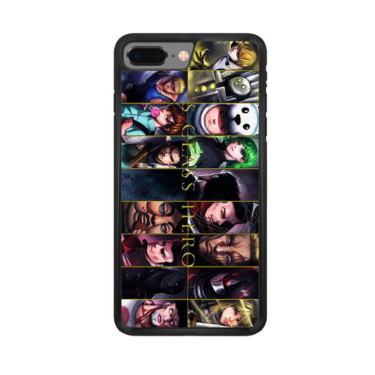 One Punch Man S-Class Hero iPhone 8 Plus Case-Rubber / Black (2D Case)-Xtracase