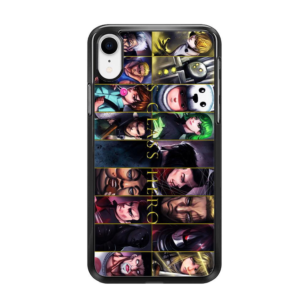 One Punch Man S-Class Hero iPhone XR Case-Rubber / Black (2D Case)-Xtracase