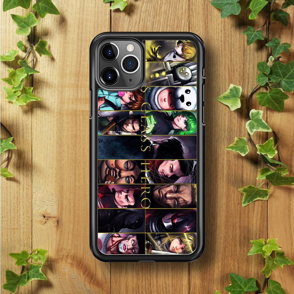 One Punch Man S-Class Hero iPhone 11 Pro Max Case-Rubber / Black (2D Case)-Xtracase
