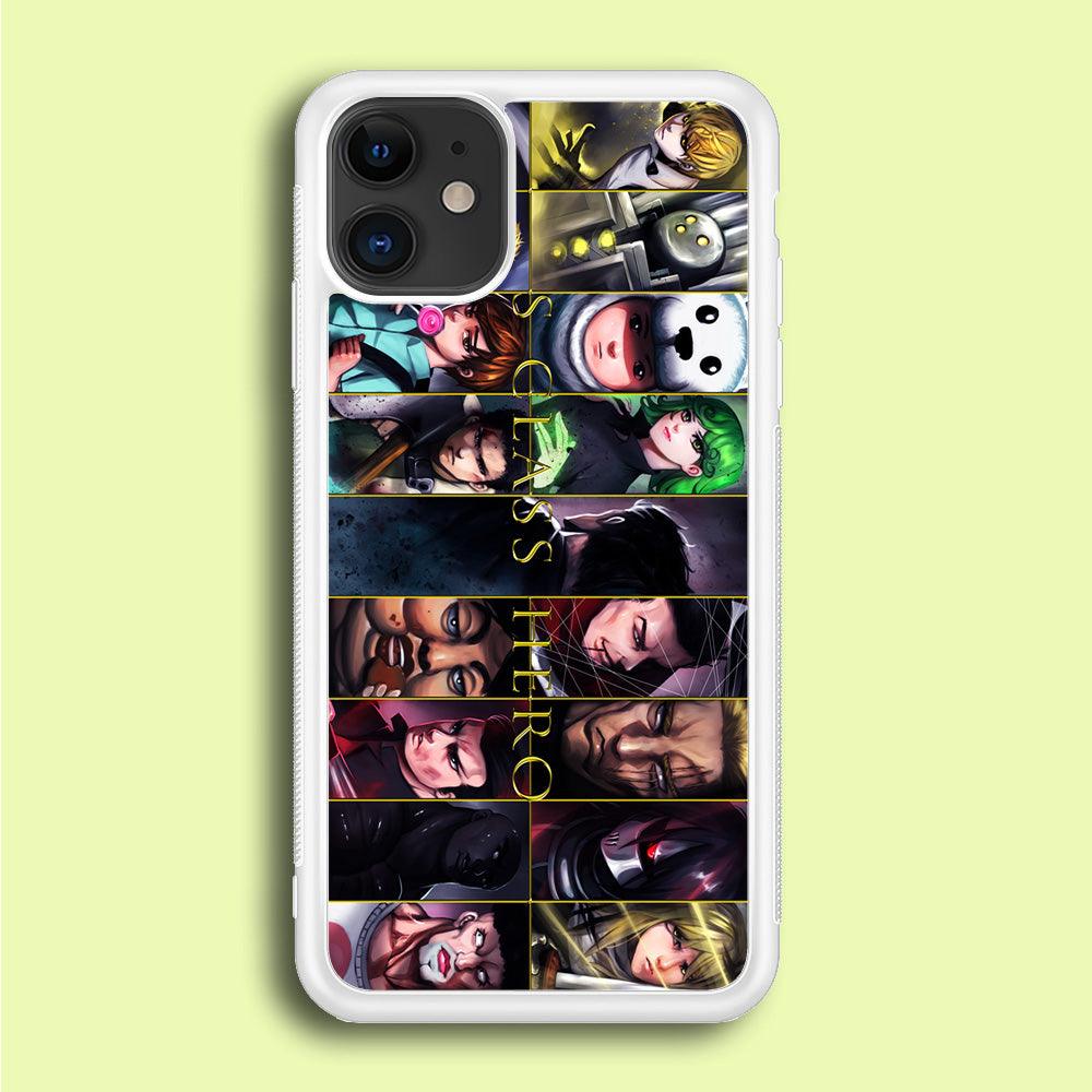One Punch Man S-Class Hero iPhone 12 Case-Rubber / White (2D Case)-Xtracase