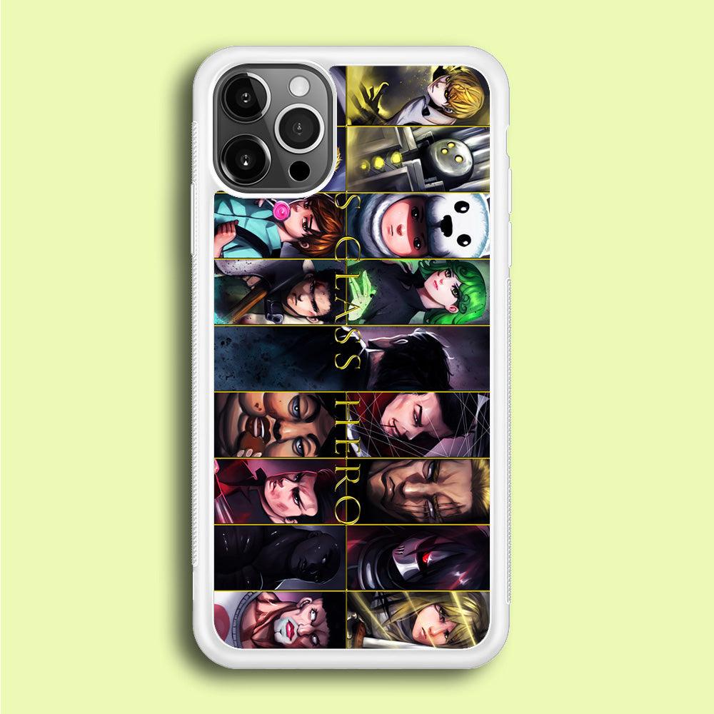 One Punch Man S-Class Hero iPhone 12 Pro Max Case-Rubber / White (2D Case)-Xtracase