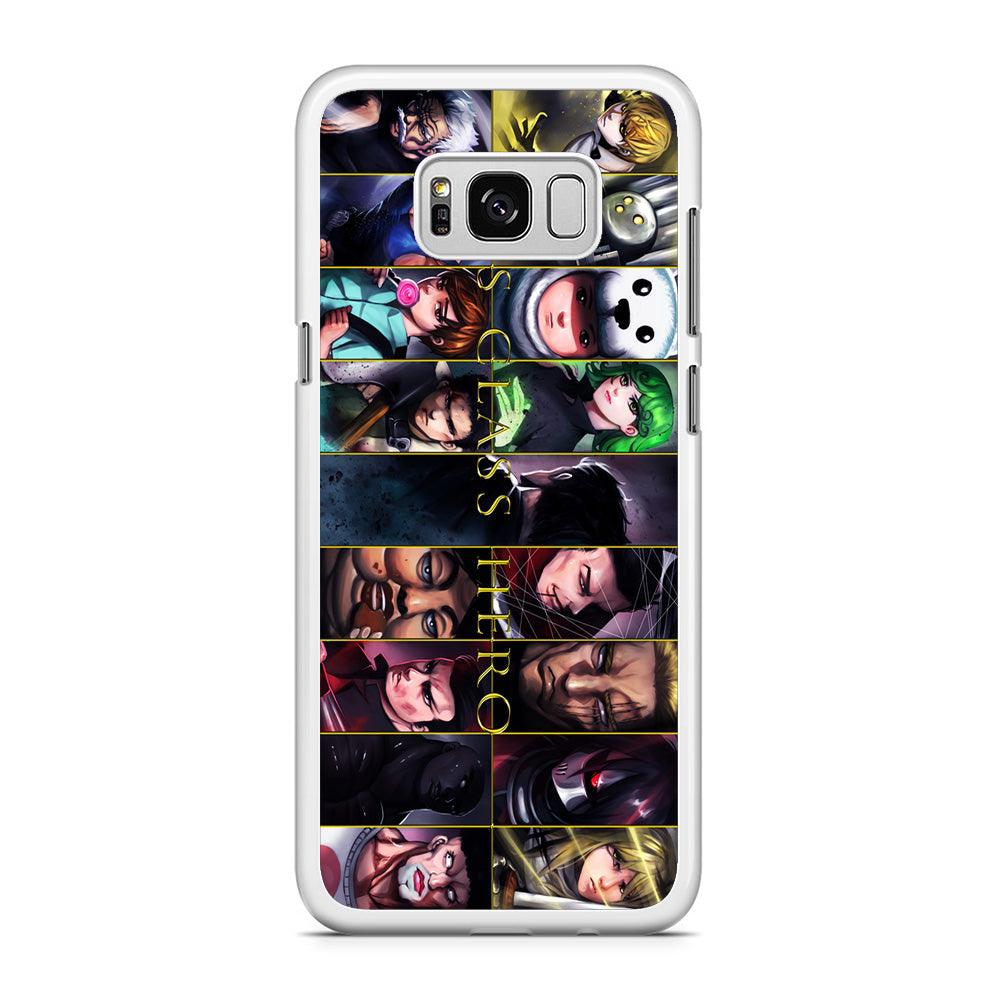 One Punch Man S-Class Hero Samsung Galaxy S8 Case-Rubber / White (2D Case)-Xtracase