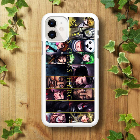 One Punch Man S-Class Hero iPhone 11 Case-Rubber / White (2D Case)-Xtracase