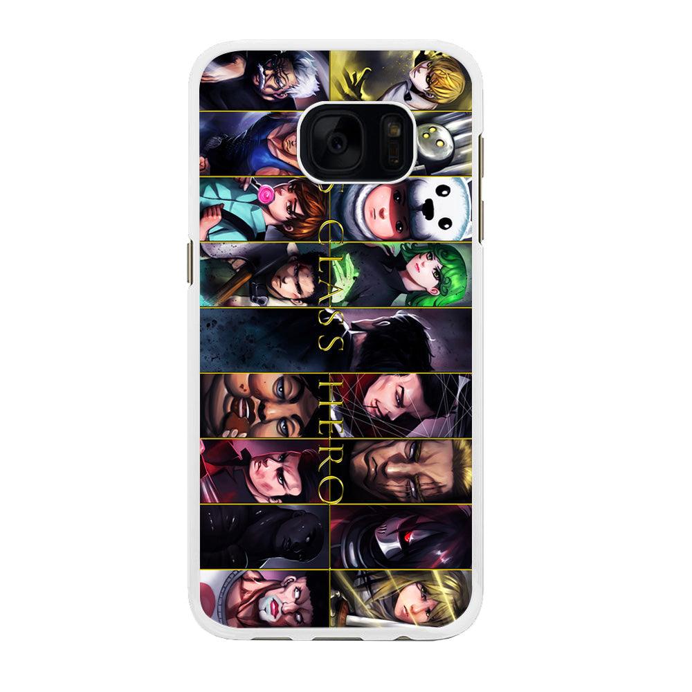 One Punch Man S-Class Hero Samsung Galaxy S7 Edge Case-Rubber / White (2D Case)-Xtracase