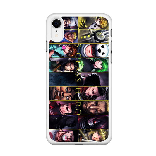 One Punch Man S-Class Hero iPhone XR Case-Rubber / White (2D Case)-Xtracase