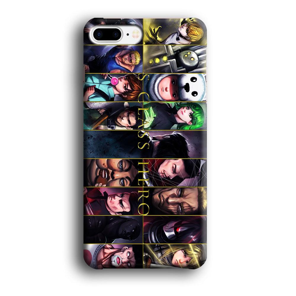 One Punch Man S-Class Hero iPhone 8 Plus Case-Plastic / Full Wrap (3D Case)-Xtracase