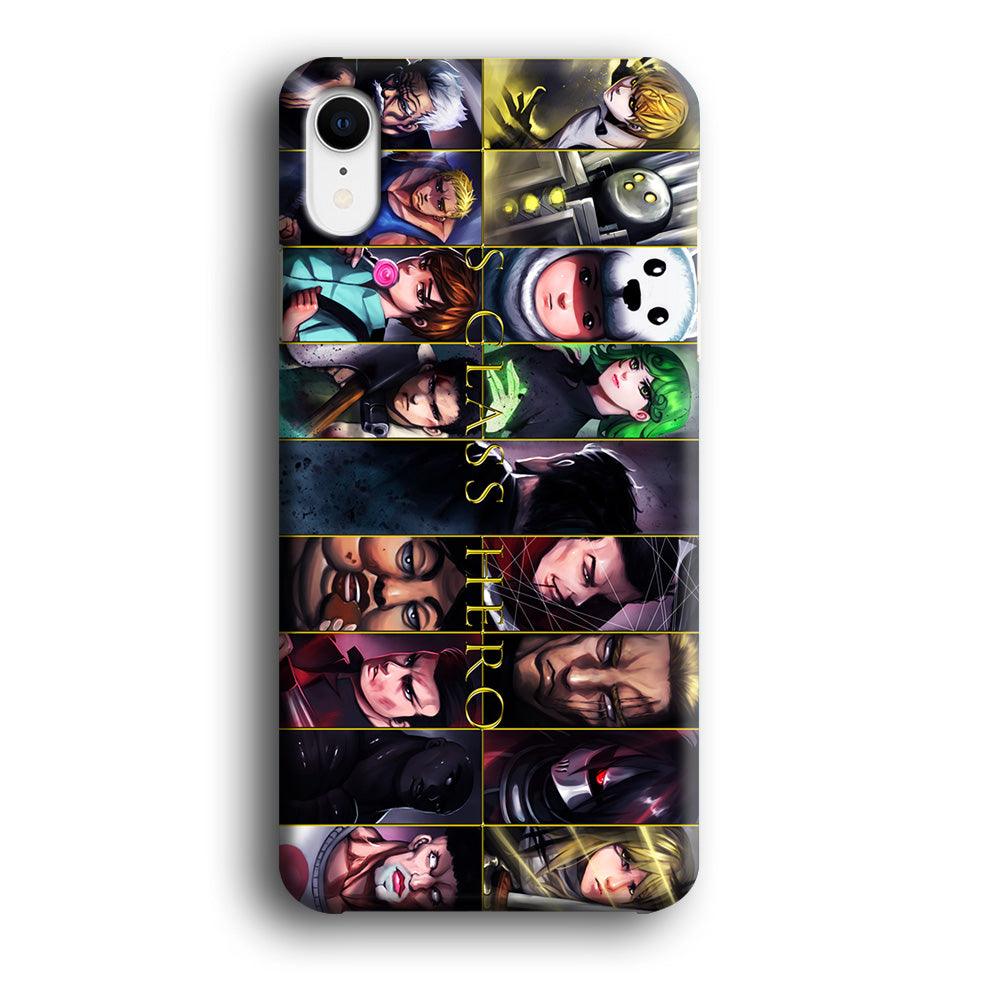 One Punch Man S-Class Hero iPhone XR Case-Plastic / Full Wrap (3D Case)-Xtracase