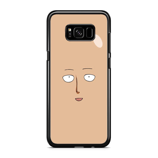 One Punch Man Saitama Face Samsung Galaxy S8 Case-Rubber / Black (2D Case)-Xtracase