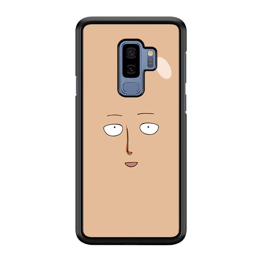One Punch Man Saitama Face Samsung Galaxy S9 Plus Case-Rubber / Black (2D Case)-Xtracase