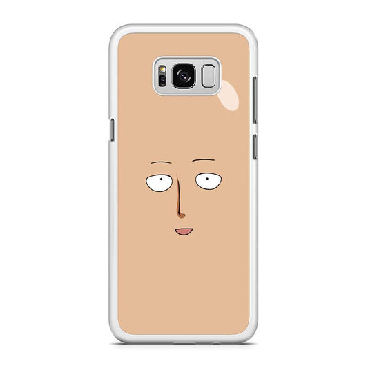 One Punch Man Saitama Face Samsung Galaxy S8 Plus Case-Rubber / White (2D Case)-Xtracase