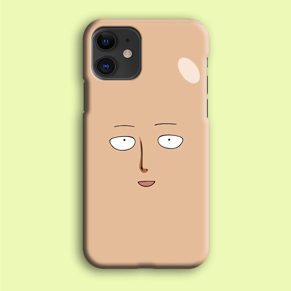 One Punch Man Saitama Face iPhone 12 Case-Plastic / Full Wrap (3D Case)-Xtracase