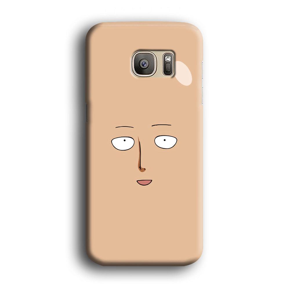 One Punch Man Saitama Face Samsung Galaxy S7 Edge Case-Plastic / Full Wrap (3D Case)-Xtracase