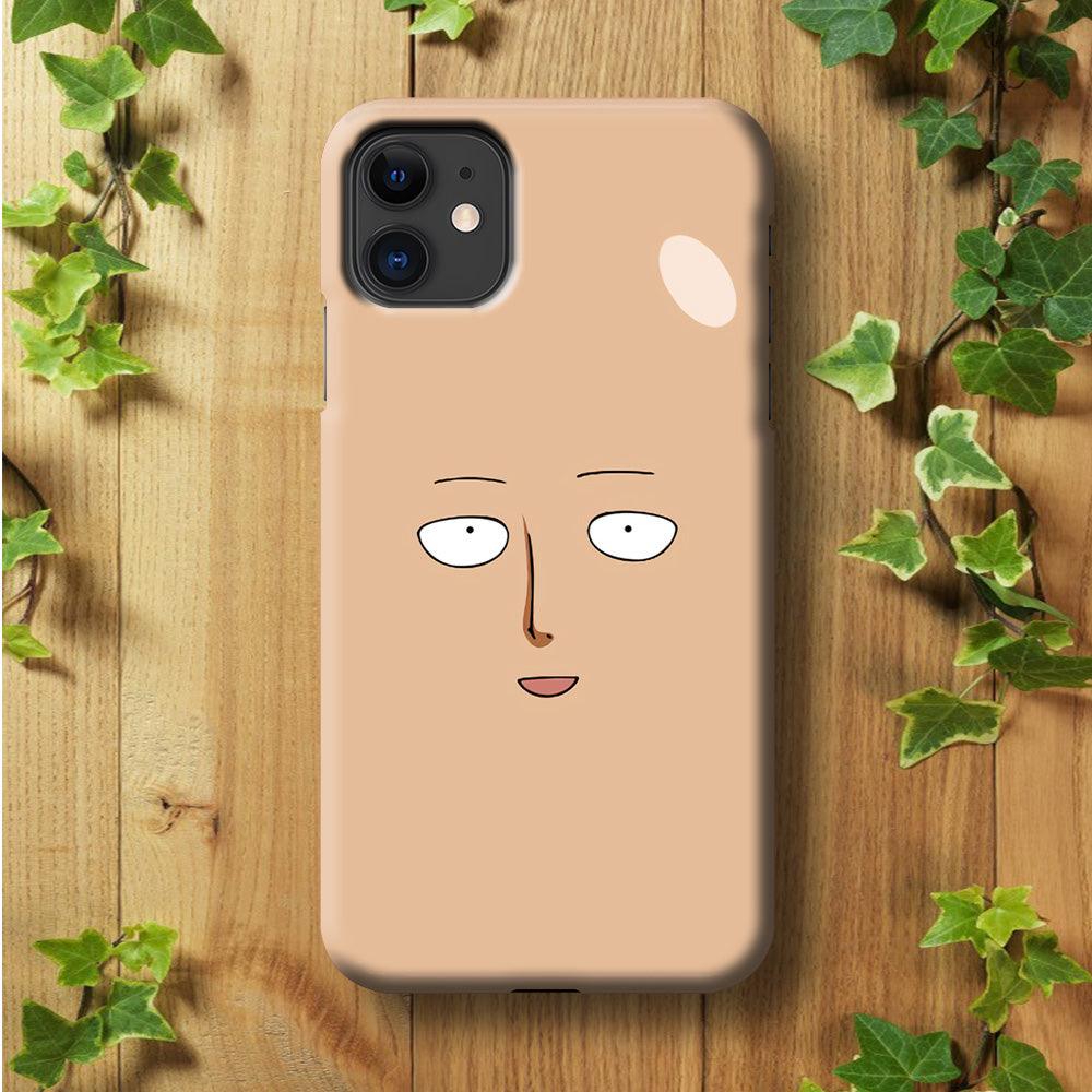 One Punch Man Saitama Face iPhone 11 Case-Plastic / Full Wrap (3D Case)-Xtracase