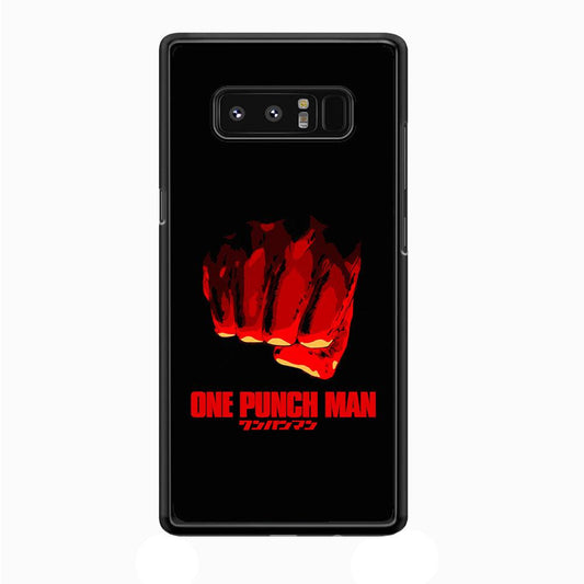 One Punch Man Saitama Fist Samsung Galaxy Note 8 Case-Rubber / Black (2D Case)-Xtracase