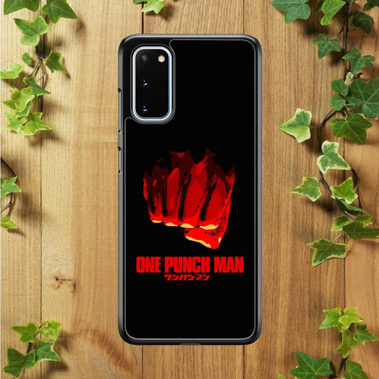One Punch Man Saitama Fist Samsung Galaxy S20 Case-Rubber / White (2D Case)-Xtracase