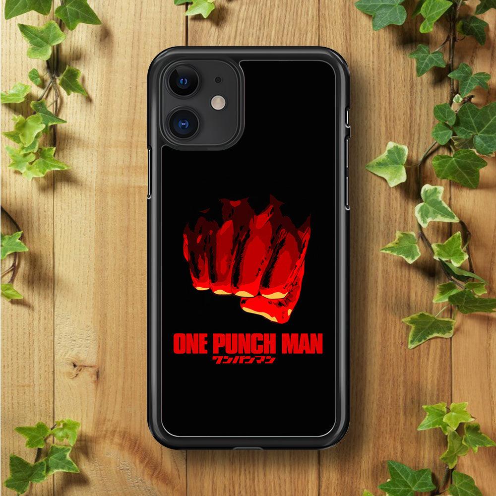 One Punch Man Saitama Fist iPhone 11 Case-Rubber / Black (2D Case)-Xtracase