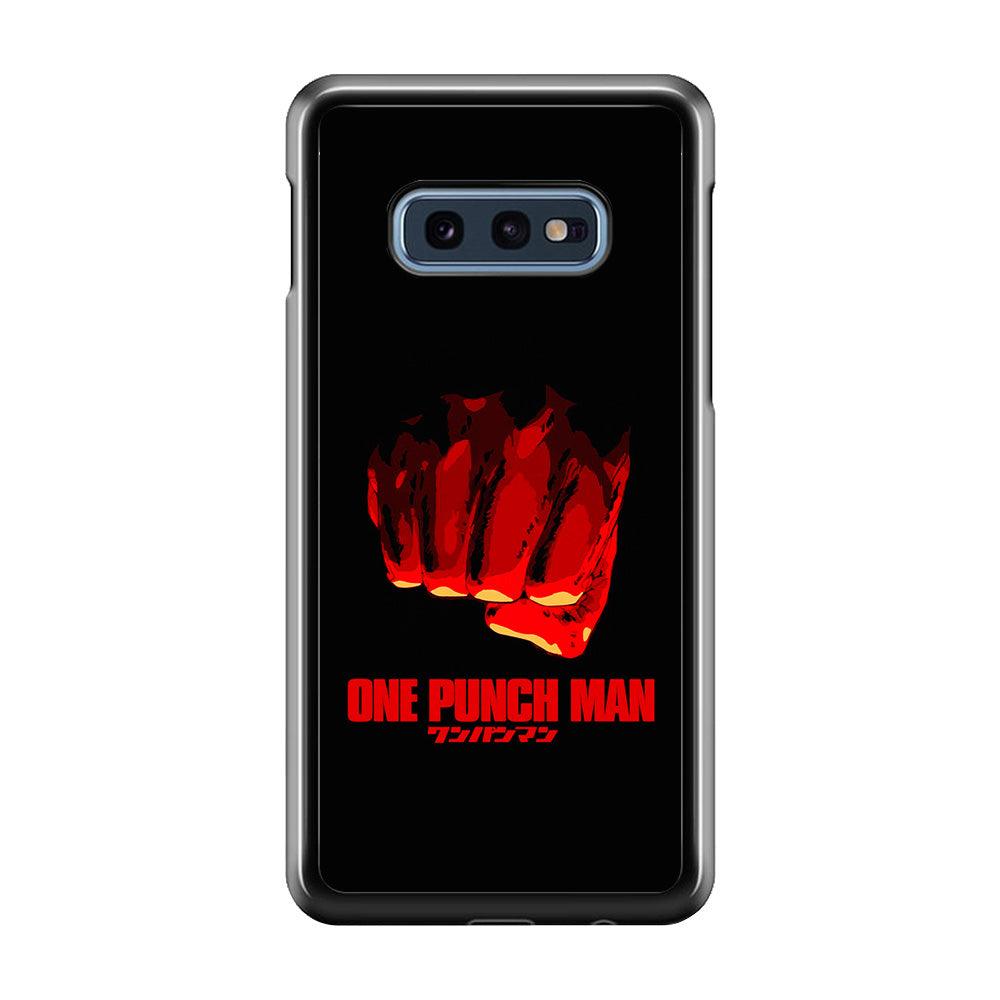 One Punch Man Saitama Fist Samsung Galaxy S10E Case-Rubber / Black (2D Case)-Xtracase