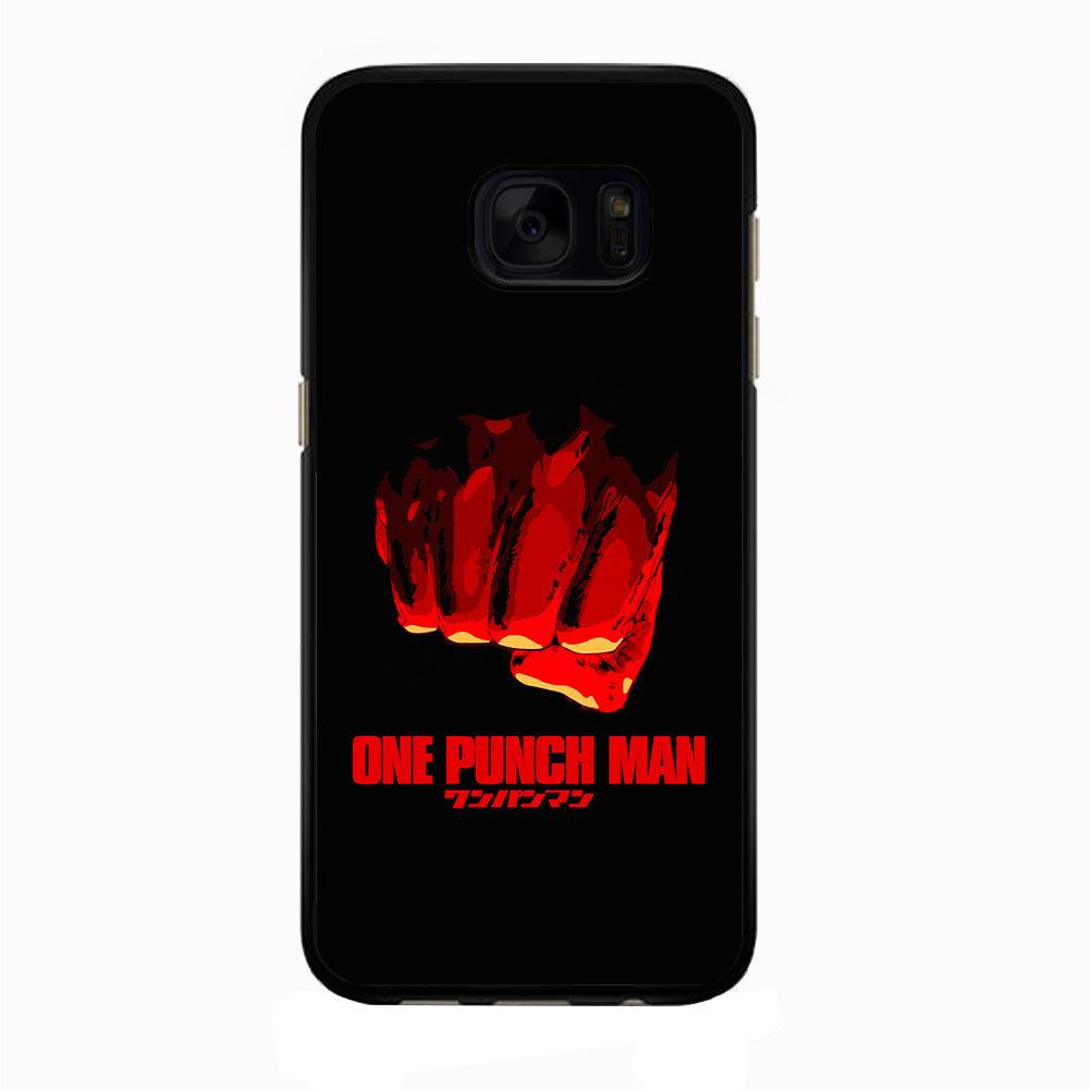One Punch Man Saitama Fist Samsung Galaxy S7 Edge Case-Rubber / Black (2D Case)-Xtracase