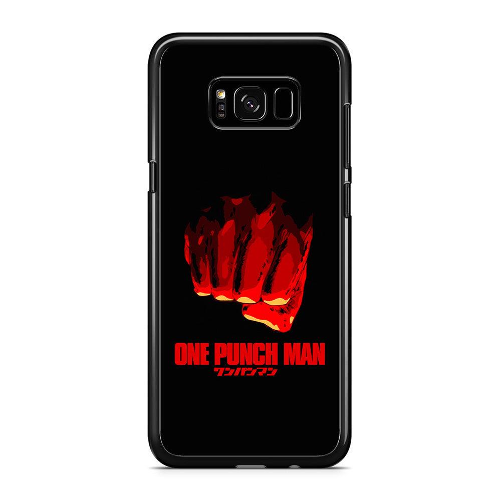 One Punch Man Saitama Fist Samsung Galaxy S8 Case-Rubber / Black (2D Case)-Xtracase