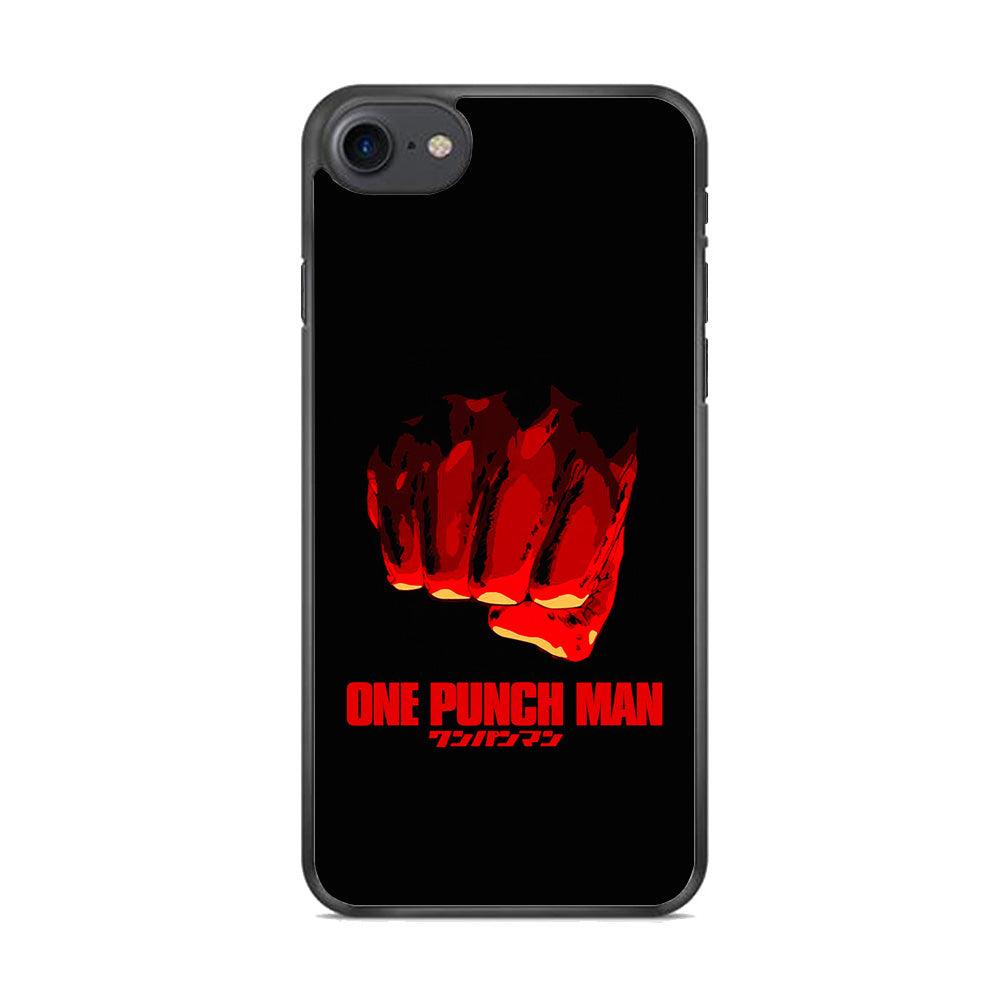One Punch Man Saitama Fist iPhone 8 Case-Rubber / Black (2D Case)-Xtracase