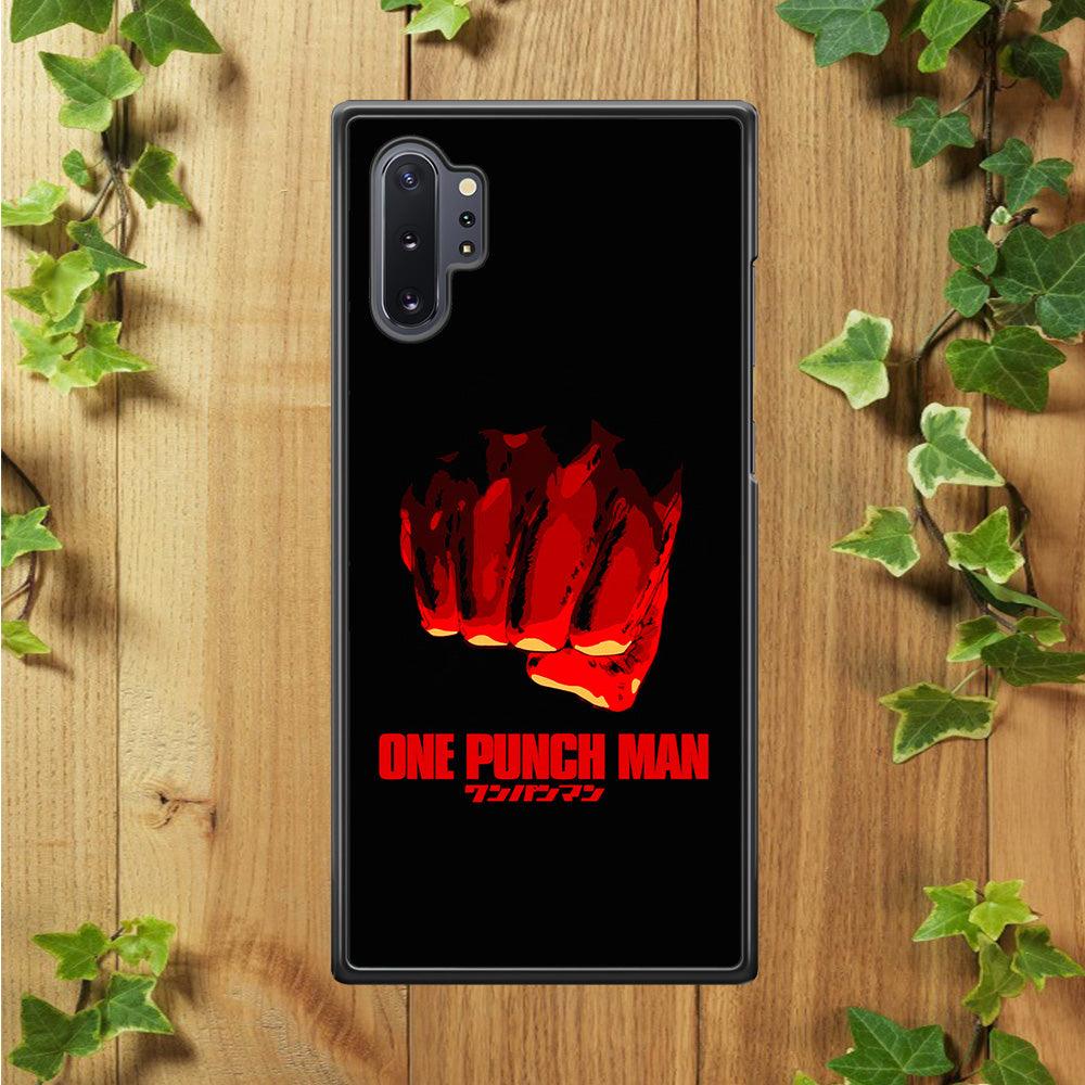 One Punch Man Saitama Fist Samsung Galaxy Note 10 Plus Case-Rubber / White (2D Case)-Xtracase