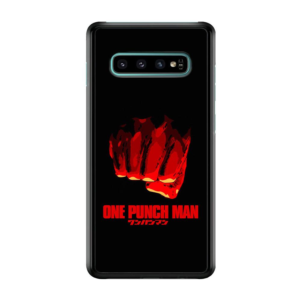 One Punch Man Saitama Fist Samsung Galaxy S10 Plus Case-Rubber / White (2D Case)-Xtracase