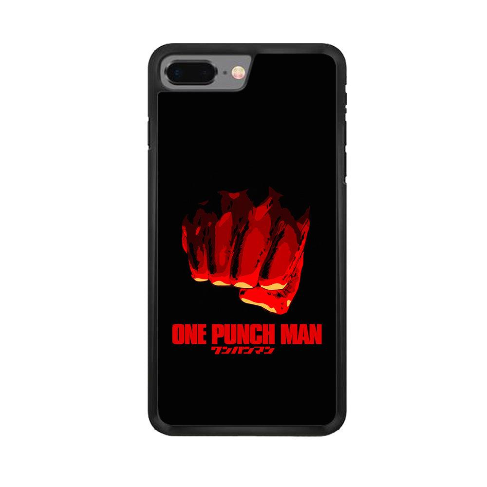 One Punch Man Saitama Fist iPhone 7 Plus Case-Rubber / Black (2D Case)-Xtracase