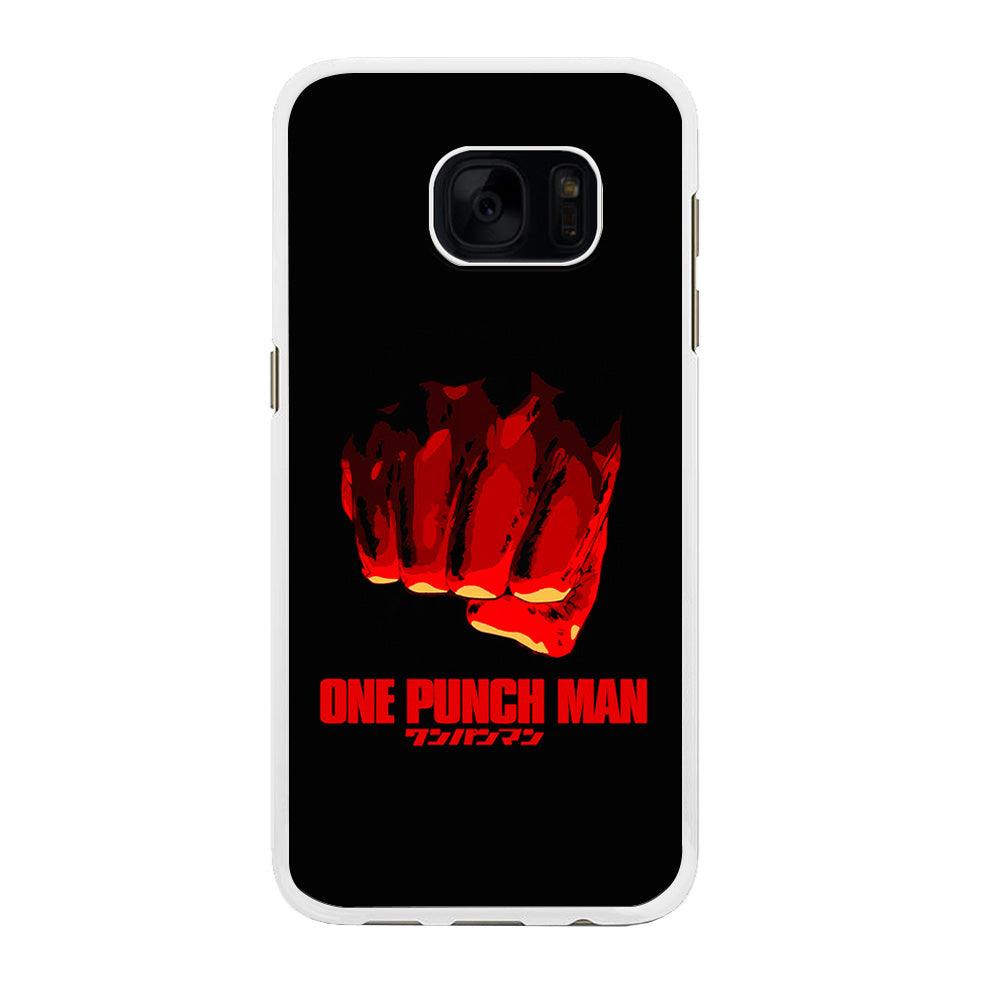 One Punch Man Saitama Fist Samsung Galaxy S7 Edge Case-Rubber / White (2D Case)-Xtracase