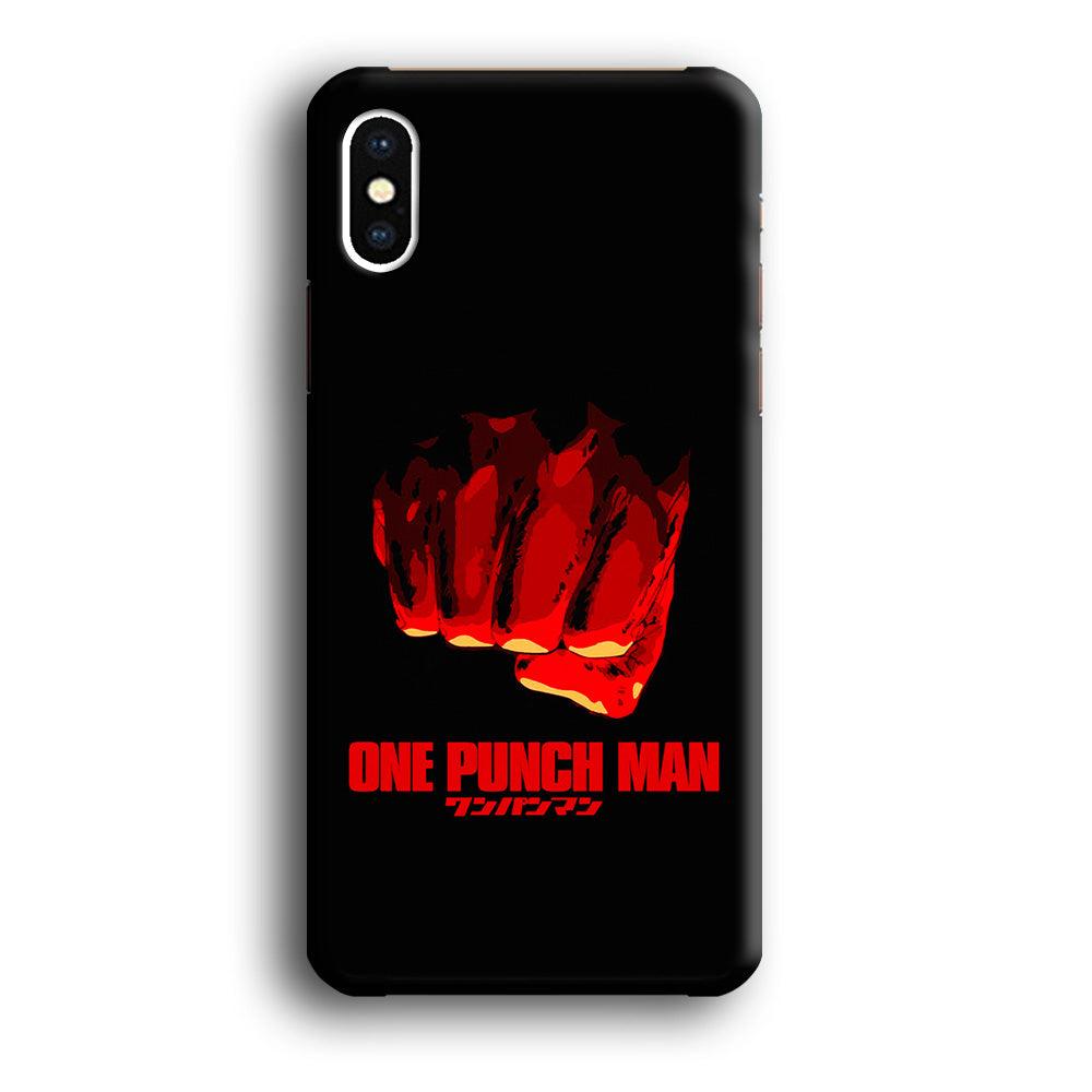 One Punch Man Saitama Fist iPhone Xs Case-Plastic / Full Wrap (3D Case)-Xtracase