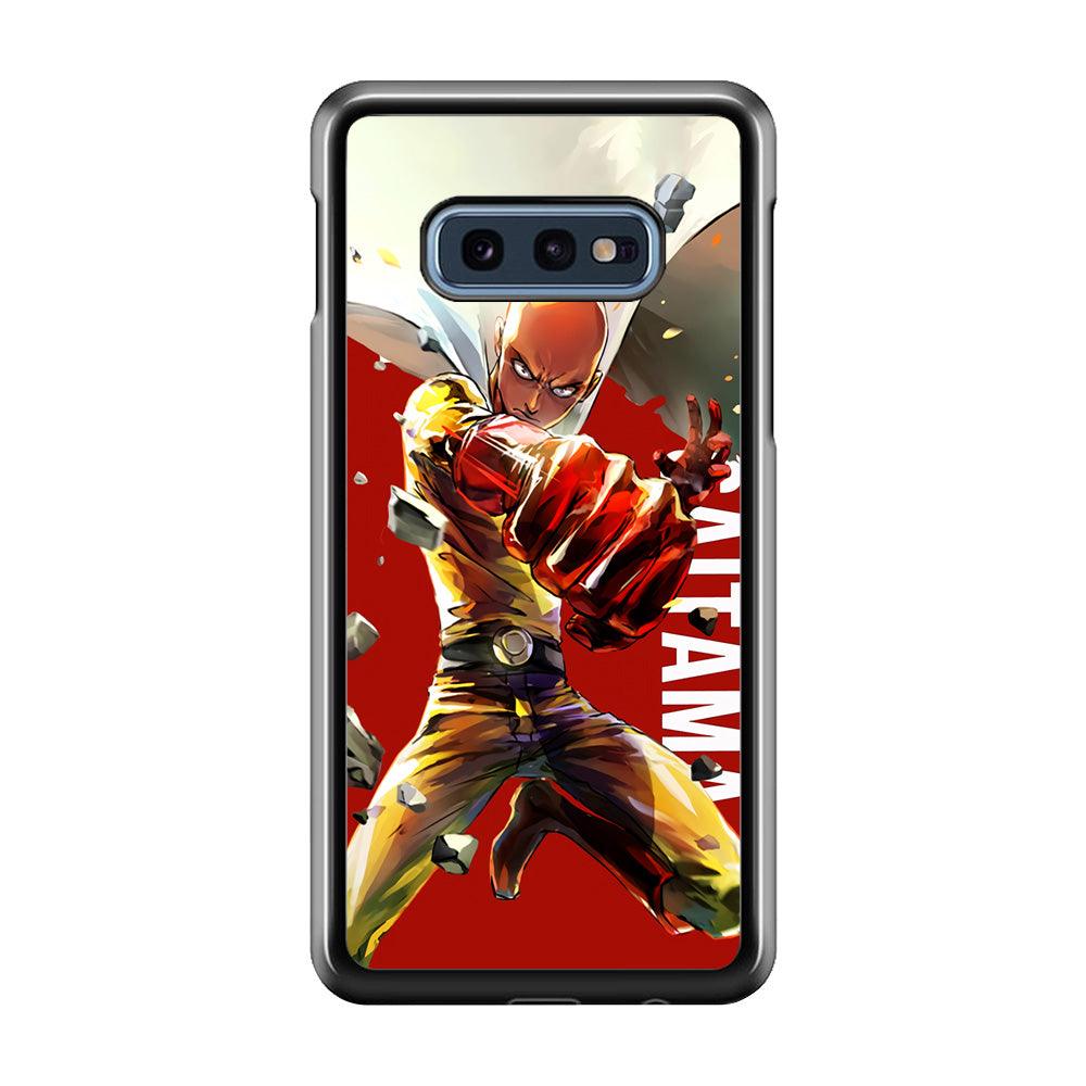 One Punch Man Saitama Red Samsung Galaxy S10E Case-Plastic / Full Wrap (3D Case)-Xtracase