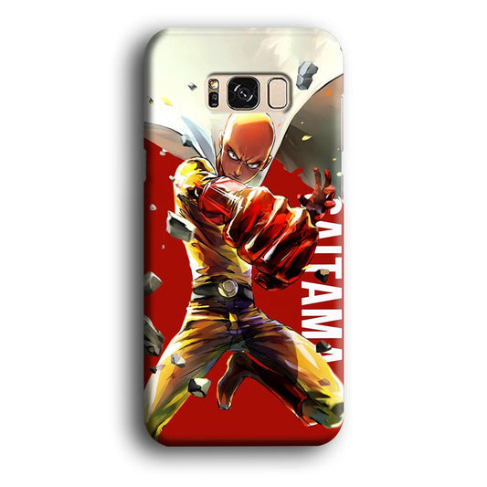 One Punch Man Saitama Red Samsung Galaxy S8 Case-Plastic / Full Wrap (3D Case)-Xtracase