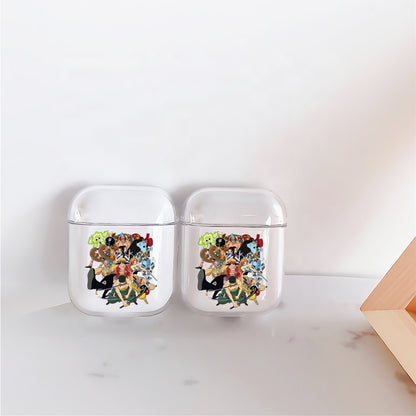 One Piece Mugiwara Pirates Crew Hard Plastic  Protective Clear Case Cover For Apple Airpods