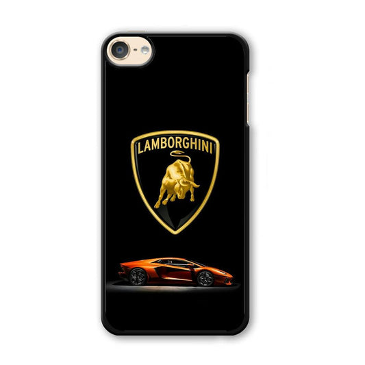 Orange Car Lamborghini Logo iPod Touch 6 Case-Plastic / Full Wrap (3D Case)-Xtracase