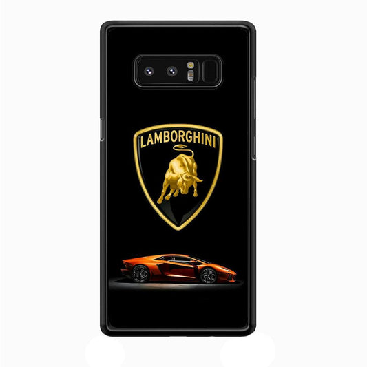 Orange Car Lamborghini Logo Samsung Galaxy Note 8 Case-Plastic / Full Wrap (3D Case)-Xtracase