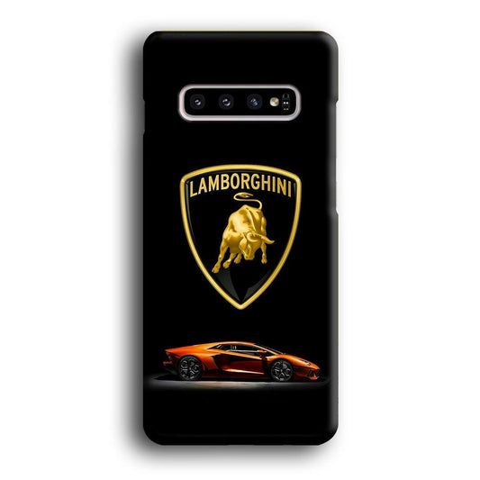 Orange Car Lamborghini Logo Samsung Galaxy S10 3D Case-Xtracase