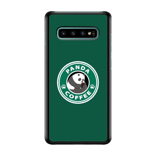 Panda Coffee Samsung Galaxy S10 Plus Case-Plastic / Full Wrap (3D Case)-Xtracase